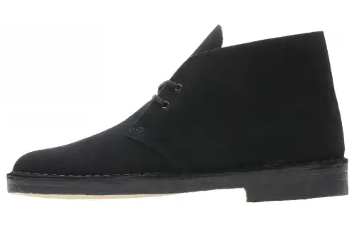 clarks Desert Black Suede
