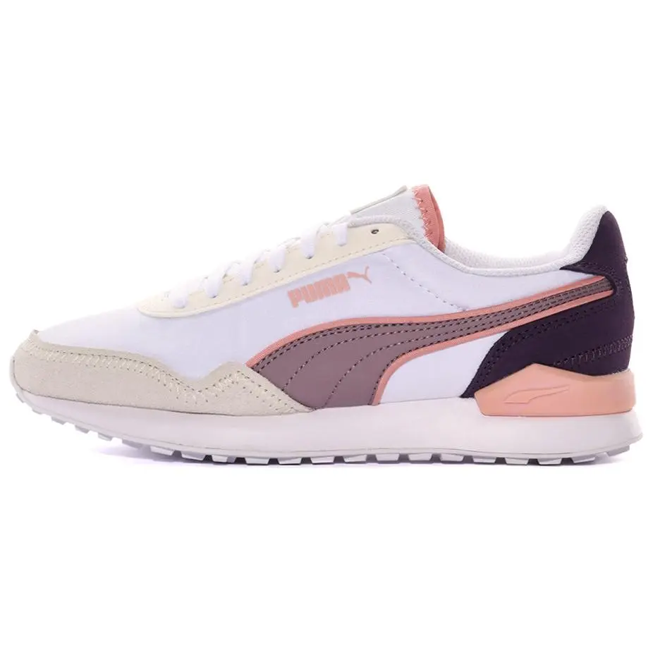 PUMA Dista Abrasion Resistant Lightweight Wear resistant And Lightweight Low top Casual Shoes Women's White Pink