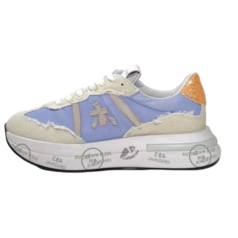 PREMIATA Cassie Leather Low top Casual Shoes Women's Blue Purple