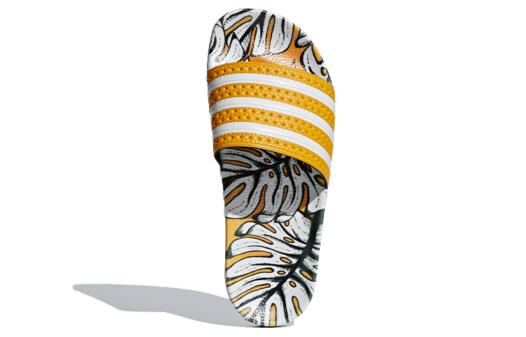 Женские шлепанцы adidas originals Adilette Slides (желто-черно-белые) — фото 5