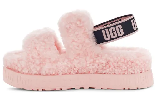 UGG Oh Fluffita Shearling Stylish Sandal Women's Pink Black