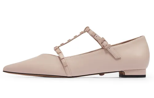 CHARLES&KEITH Sheepskin Chunky Heel Casual Shoes Women's Pink