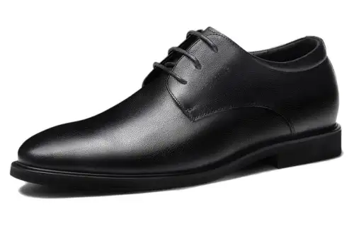 AOKANG inner height increasing men's shoes cow leather summer invisible height increasing 6cm comfortable high heels genuine leather men's casual business formal leather shoes men's black