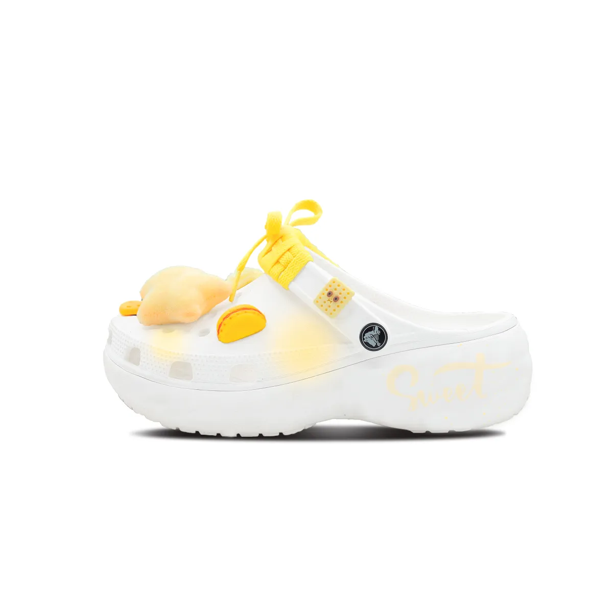 Crocs Classic Clog Butter Cheese EVA Clogs Unisex White Yellow