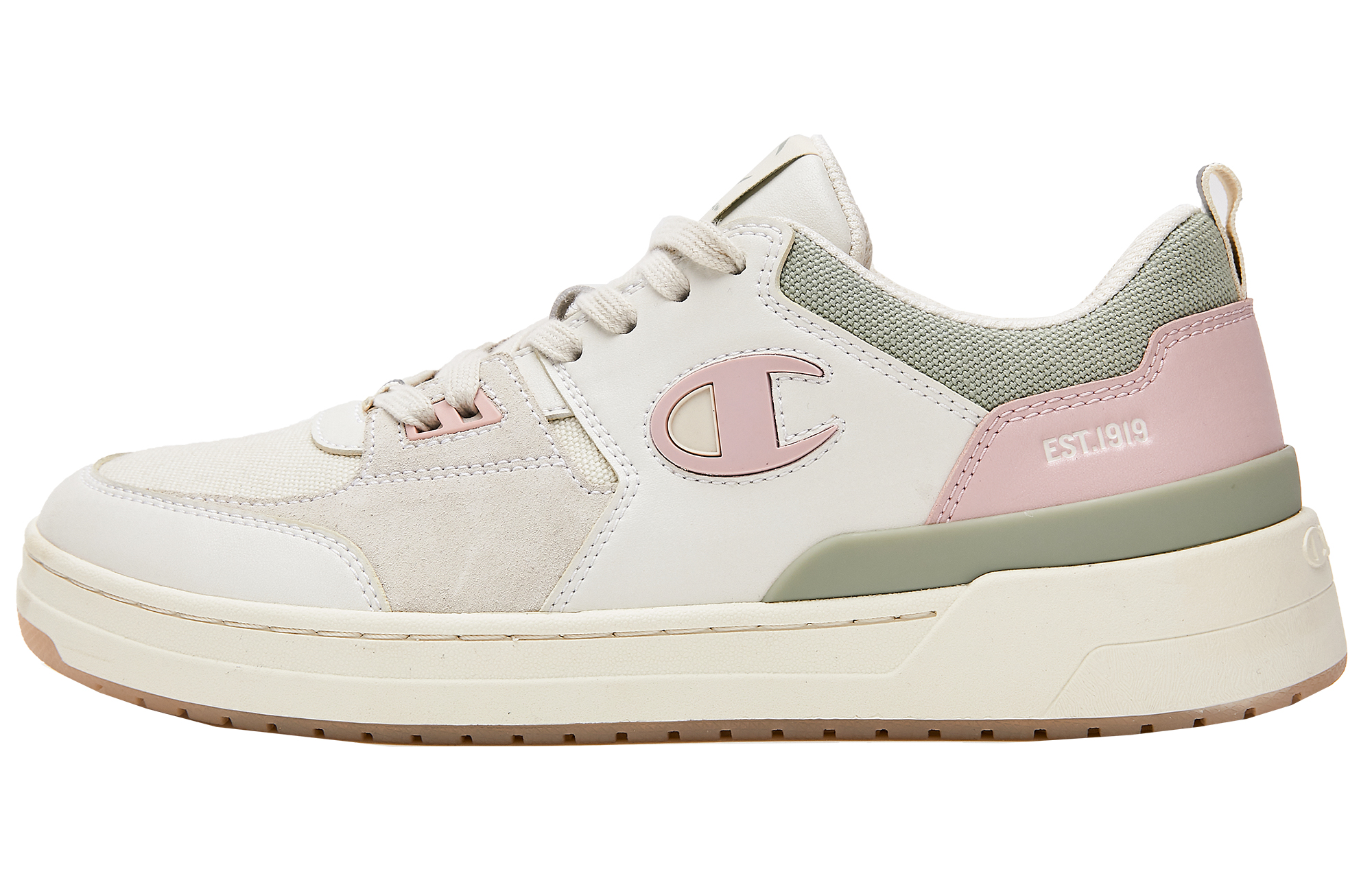 Champion Essentials Collection Dado Trainer Low top Skateboard Shoes Women's White Gray Green