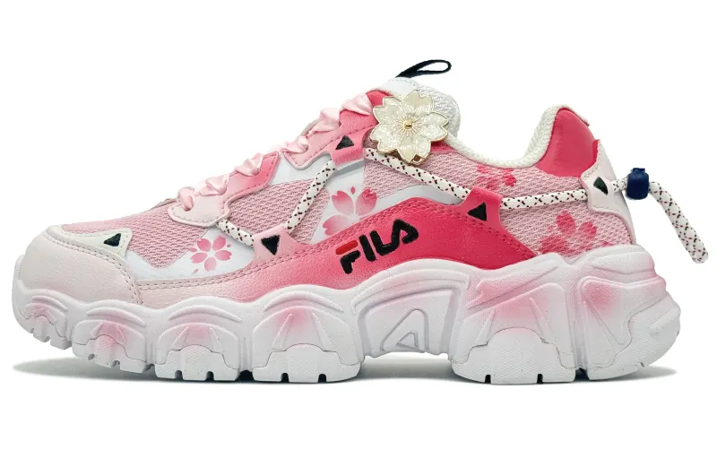 FILA Fluid Slip Resistant, Abrasion Resistant, Breathable, Lightweight Low top Casual Shoes Unisex Pink