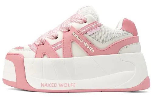 Naked Wolfe Slider Platform Low top Stylish Skateboarding Shoes Women's Pink White