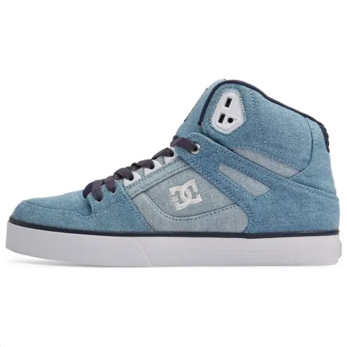 DC Shoes Denim High top Skateboard Shoes Men's Light Blue