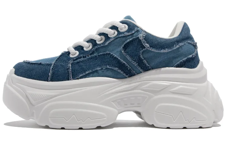 TUOPIN Denim Low top Chunky Sneakers Women's
