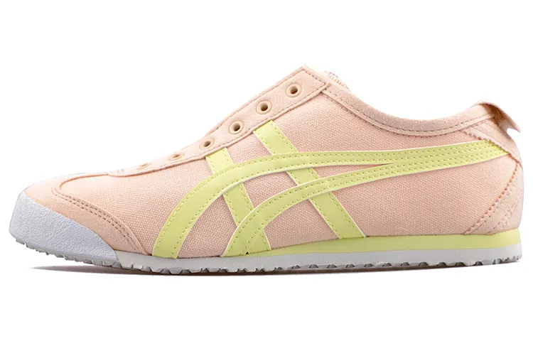Onitsuka Tiger MEXICO 66 SLIP on Textile, Synthetic Leather Low top Casual Shoes Women's Pink