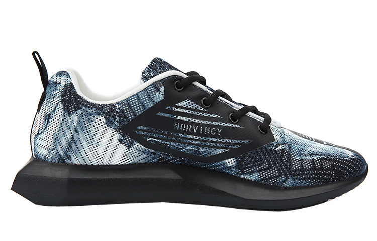 NORVINCY Mesh Print Breathable Low top Running Shoes Unisex Ink Blue