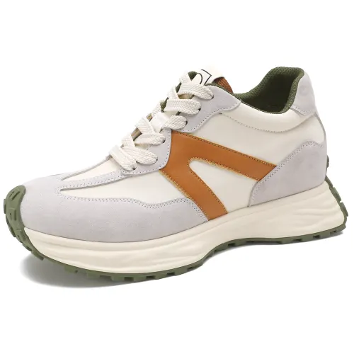 D FUSE SCANDINAVIA Pigskin Abrasion Resistant Lightweight Slip Resistant Low top Chunky Sneakers Women's