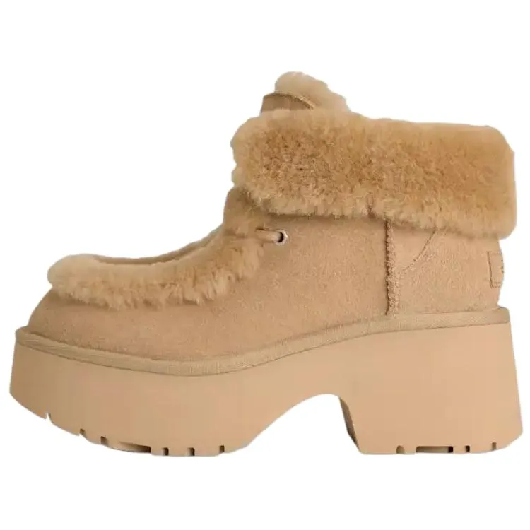 UGG Esmee Suede Thermal Fleece Lined, Fashion Lace Up Snow Boots Women's Mustard Seed