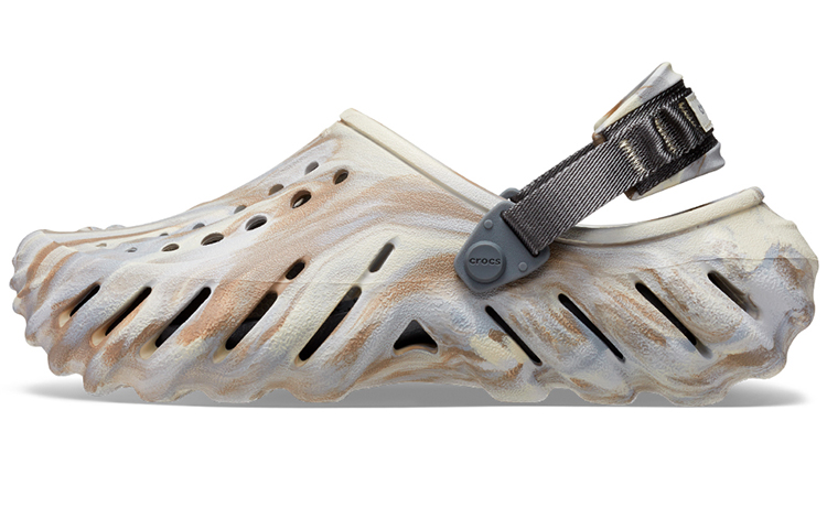 Сандалии Crocs (бело-коричневые)