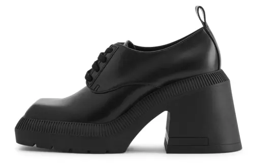 CHARLES&KEITH Pu Chunky Heel High Heels 9.7cm Women's