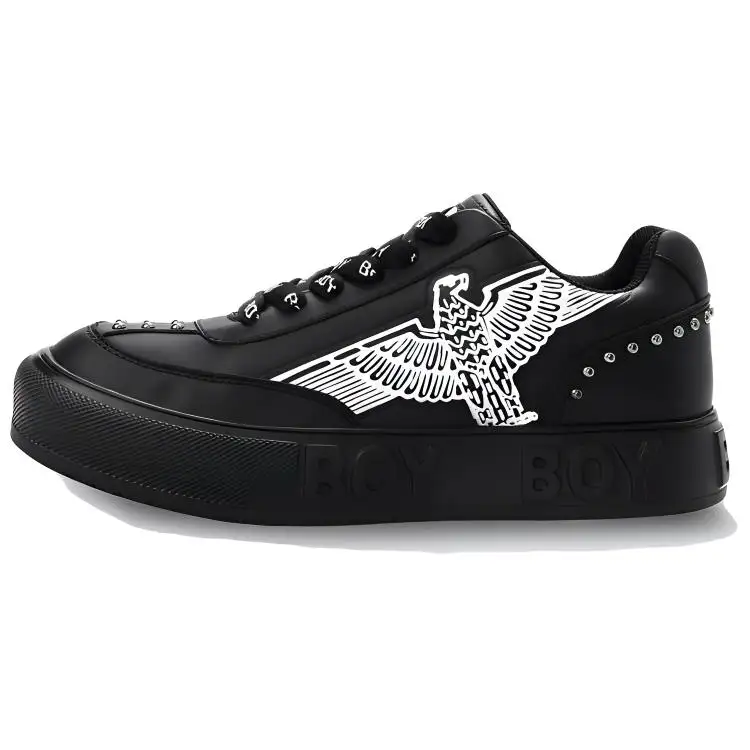 Boy London Low top Skateboard Shoes Unisex Black