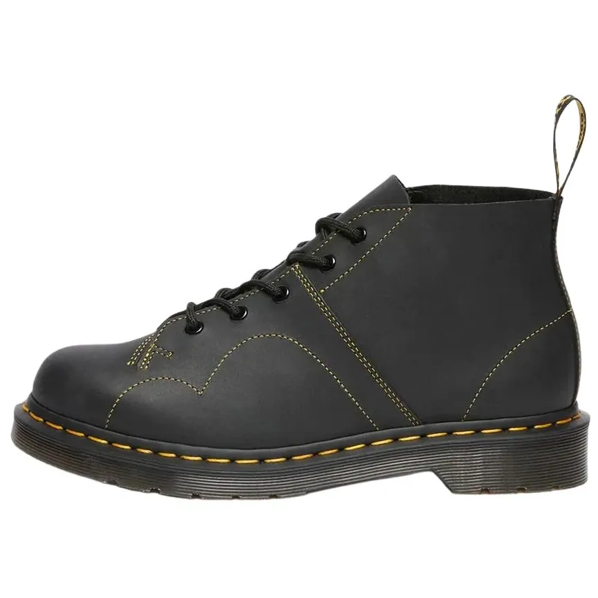 Dr.Martens Church Ankle Length Combat Boots Unisex Black