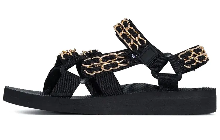 Arizona Love Trekky Trio Stylish Sandal Women's Black Gold