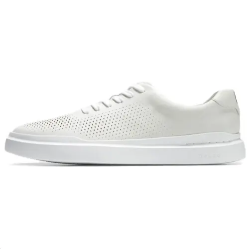 COLE HAAN Cow Leather Comfortable Breathable Low top Skateboard Shoes Men's White