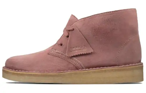 Clarks Suede Ankle Boots Women's Pink