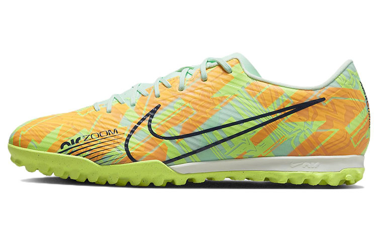 Nike Zoom Vapor 15 Academy TF (glue spikes) shock-absorbing, non-slip and wear-resistant football shoes, men's green and orange