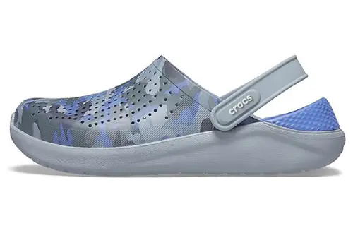 Crocs LiteRide Printed Camo Clogs 'Blue Grey'