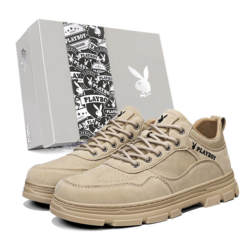 Playboy Подарочная коробка плейбоя стиль популярный Универсальный холст воздухопроницаемый Работа для отдыха нескользящие Износостойкая, красивая спецодежда, короткий ствол. берцы мужской стиль