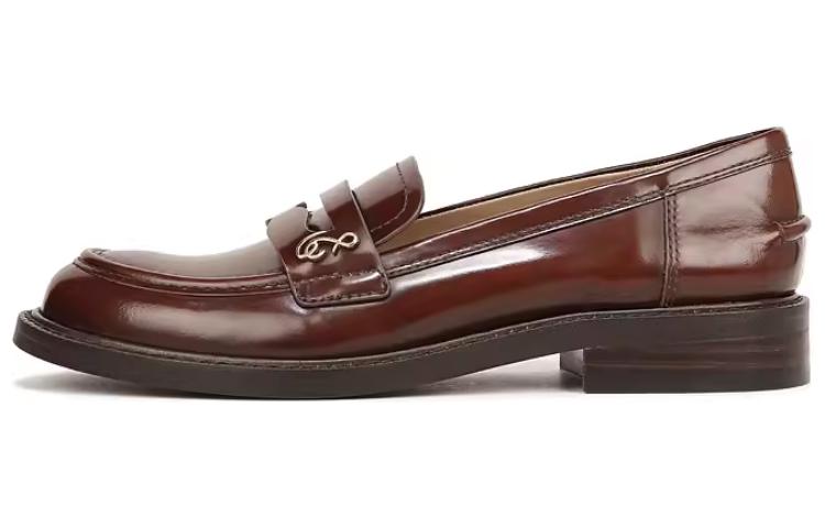 SAM EDELMAN Cow Leather Loafers 3cm Women's Brown