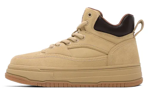 Dickies Anti Slip And Wear Resistant Height Increasing Mid top Skateboard Shoes Women's Apricot