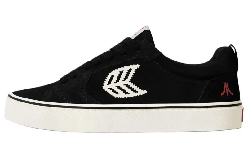CARIUMA Suede Low top Skateboard Shoes Unisex Black