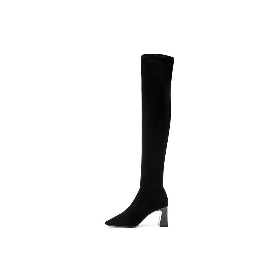 HARSON Over Painted Boots 7cm Women's Black