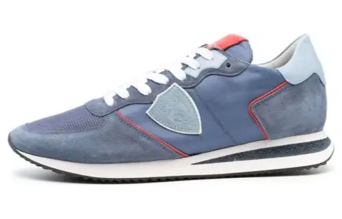 PHILIPPE MODEL Paris Paris Lace-up Suede Sneakers