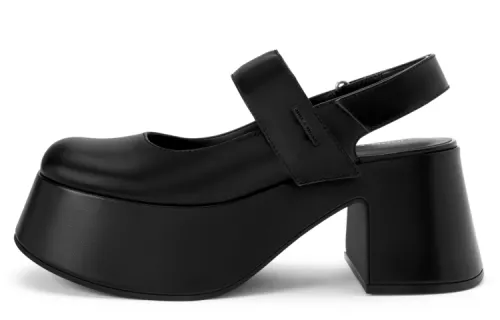 CHARLES&KEITH High Heels Women's Low Top Black/Light Gray