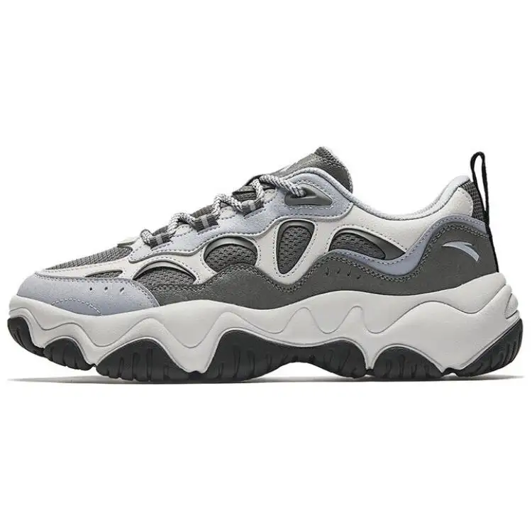 Anta Slip Resistant, Abrasion Resistant, Breathable Low top Casual Shoes Men's Gray White