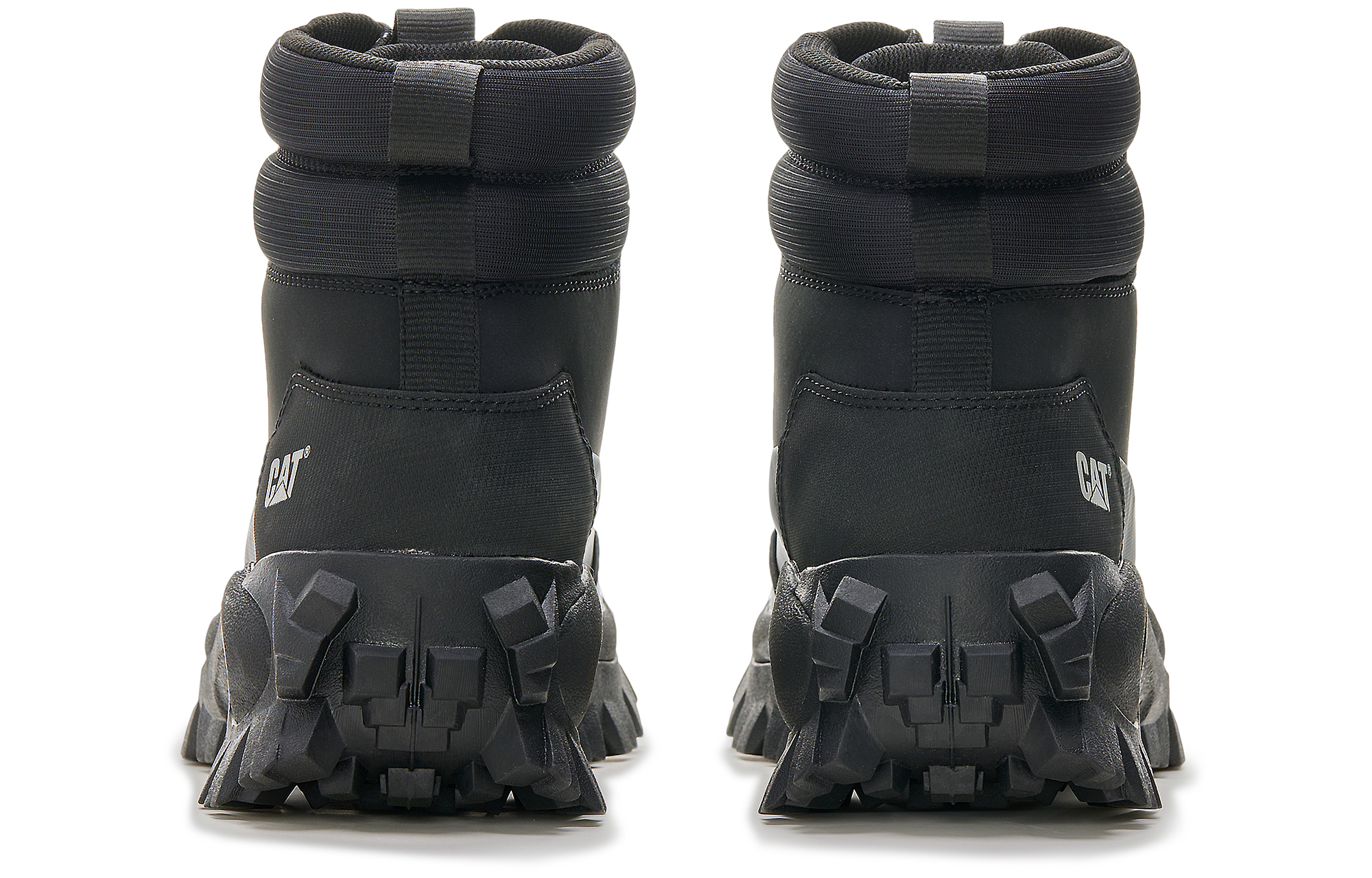 CAT Re Powered Moon Rover Collection, Explorer Top Grain Cow Leather Comfortable Short Combat Boots Unisex Black