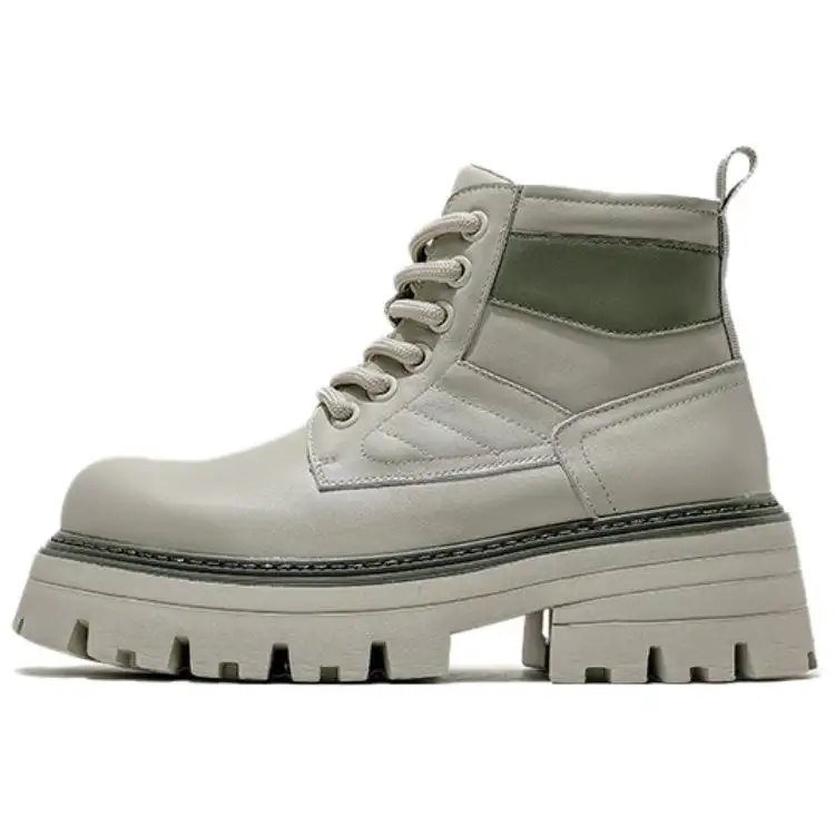 JANE HARLOW Knee High Combat Boots Men's Gray