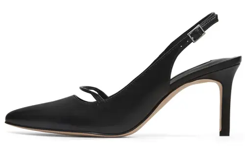 CHARLES&KEITH Pu Slim Heel High Heels 7.5cm Women's Black