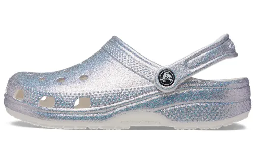 Crocs Classic Casual Unisex Metallic Silver Pink Sandals