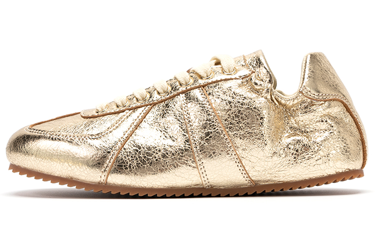 FOOT INDUSTRY Foot Industry Sheepskin Low top Skateboard Shoes Unisex Gold, Runs Small, Consider 1 Size Up