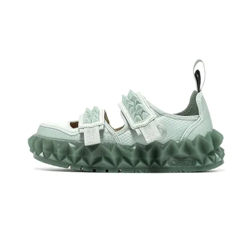 OETZI Ice Man Oz Fabric Fashion Closed Toe Sandal Women's Green