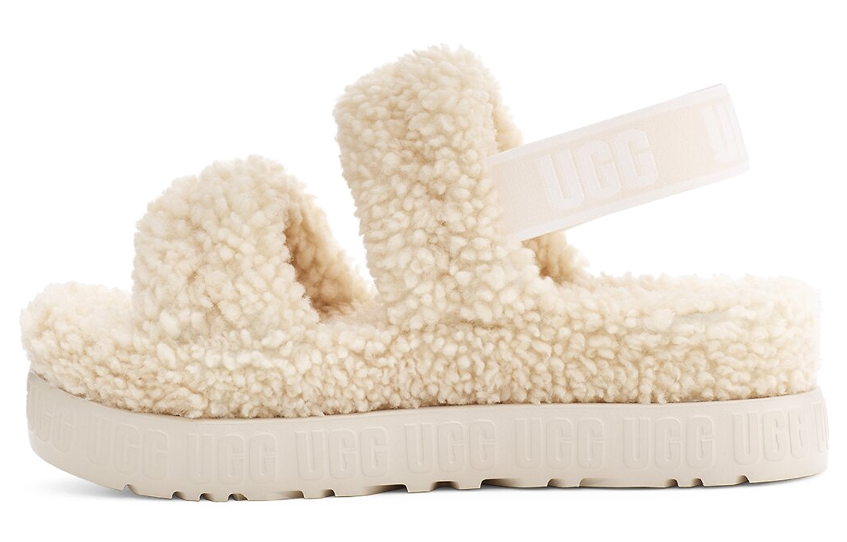 Женские сандалии UGG Oh Fluffita (бежевые)