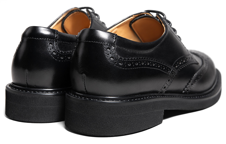 THOM WILLS British Business Casual Calfskin Derby Shoes Dress Shoes Men's Black