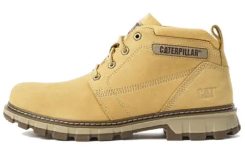 CAT Casual and comfortable ankle-length Martin boots for men, yellow