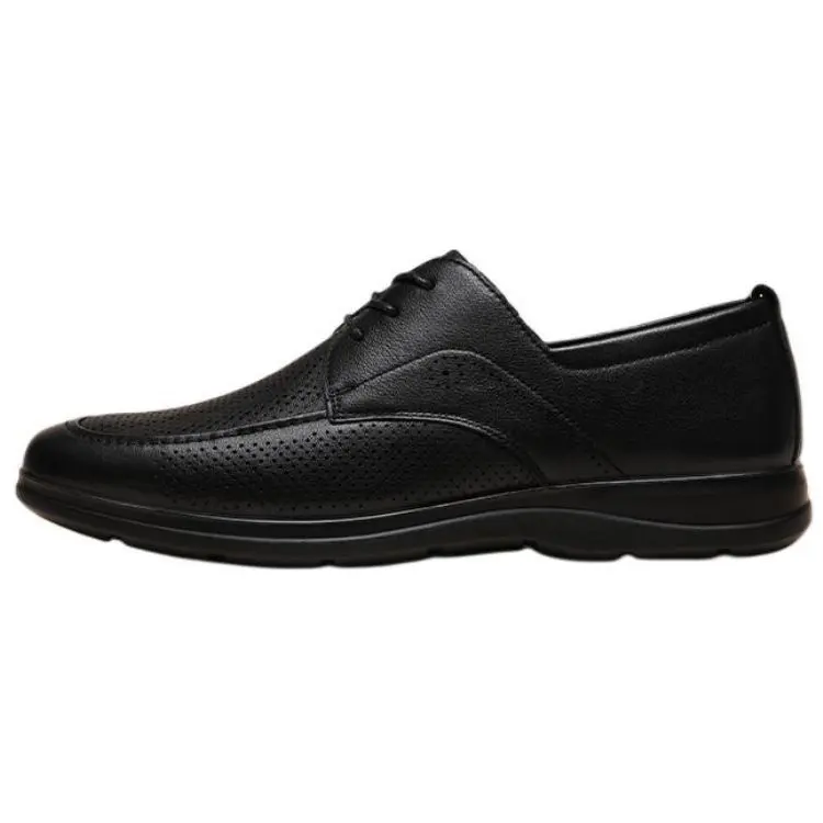 Montagut Top Grain Cow Leather Casual Shoes Men's Black