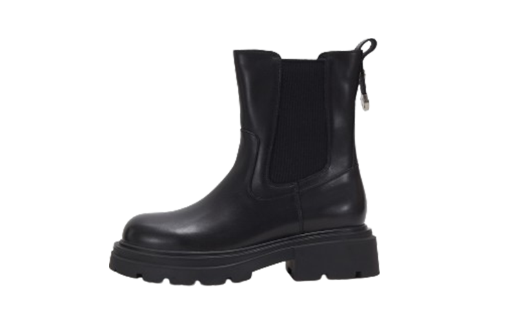 Teenie Weenie Cow Leather Short Chelsea Boots 3 5cm Women's