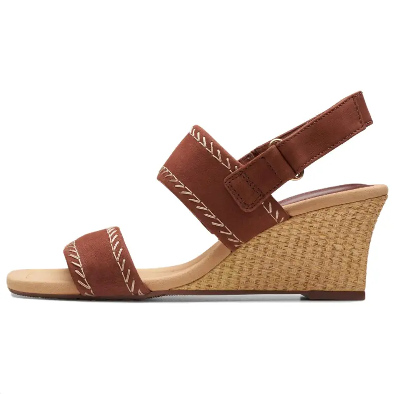 Clarks One Strap Sandals 7.5cm Women's Tan