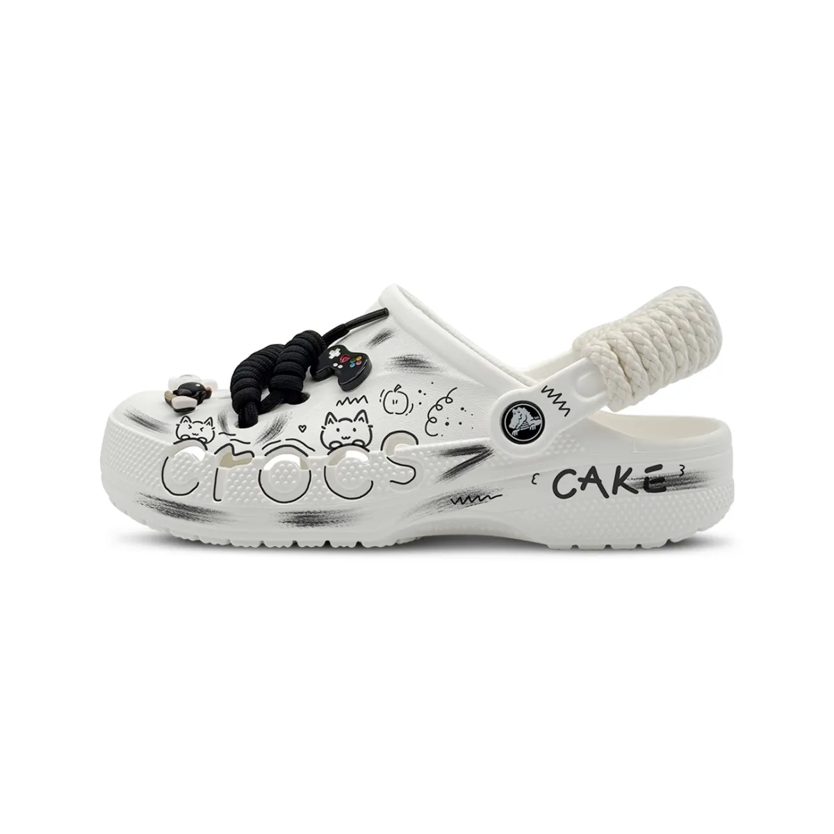 Crocs Classic Clog Cake Kitten EVA Clogs Unisex White