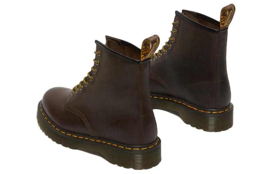 Dr. Martens 1460 Bex Crazy Horse Leather Lace Up Boots 'Dark Brown'