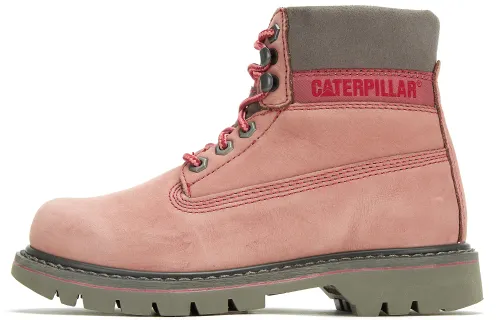 CAT Colorado Collection Top Grain Cow Leather Short Combat Boots Women's Pink