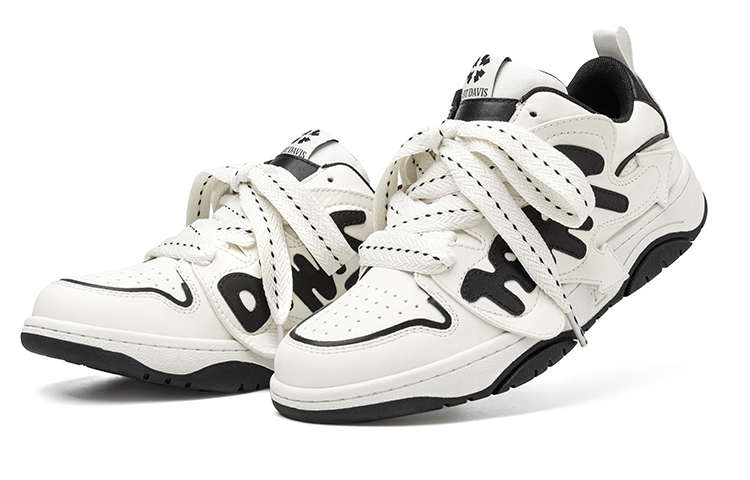 HART DAVIS Ⅰ Low top Stylish Skateboarding Shoes Unisex Black White